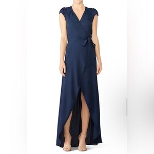 Reformation Chamomile Wrap Dress in Navy